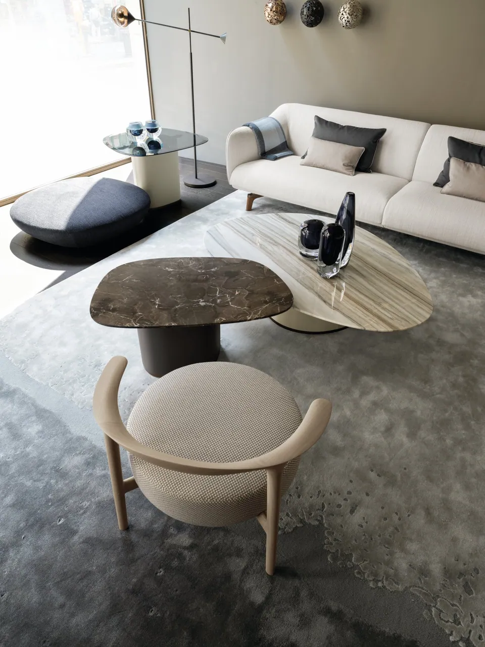 Giorgetti Galet coffee table for living room, photographed for the catalogue