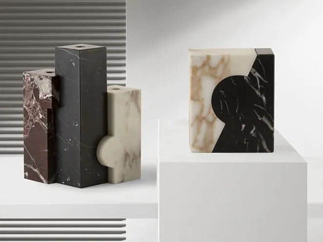 Giorgetti Harria marble bookend, photographed for the catalogue