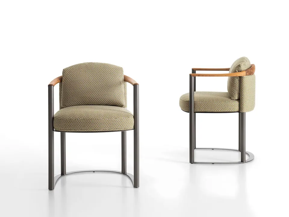 Giorgetti Moorea fabric sun lounger, photographed for the catalogue