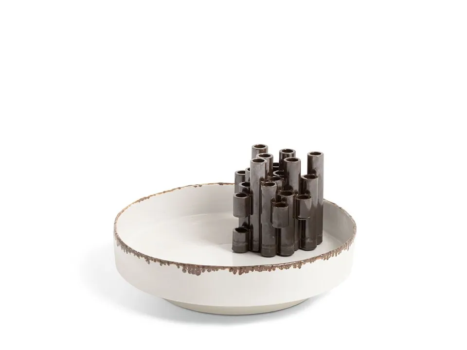 Giorgetti Oasi ceramic centerpiece, Giorgetti furniture made in Meda, Italy