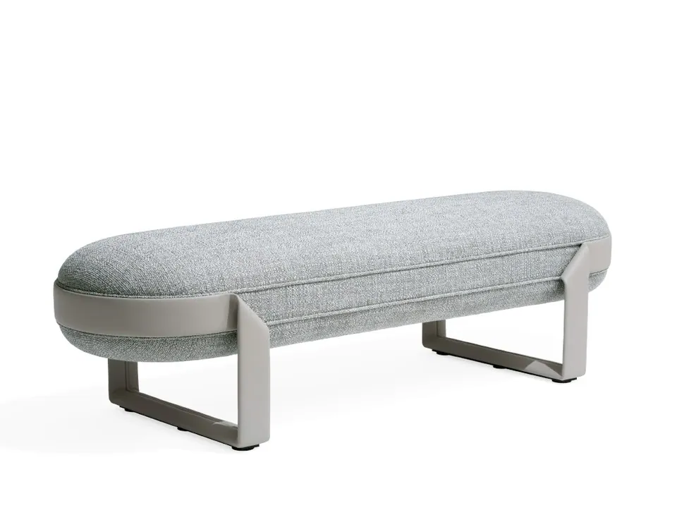 Giorgetti Shirley fabric bench, Giorgetti furniture made in Meda, Italy