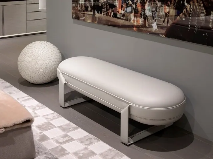 Giorgetti Shirley fabric bench, photographed for the catalogue
