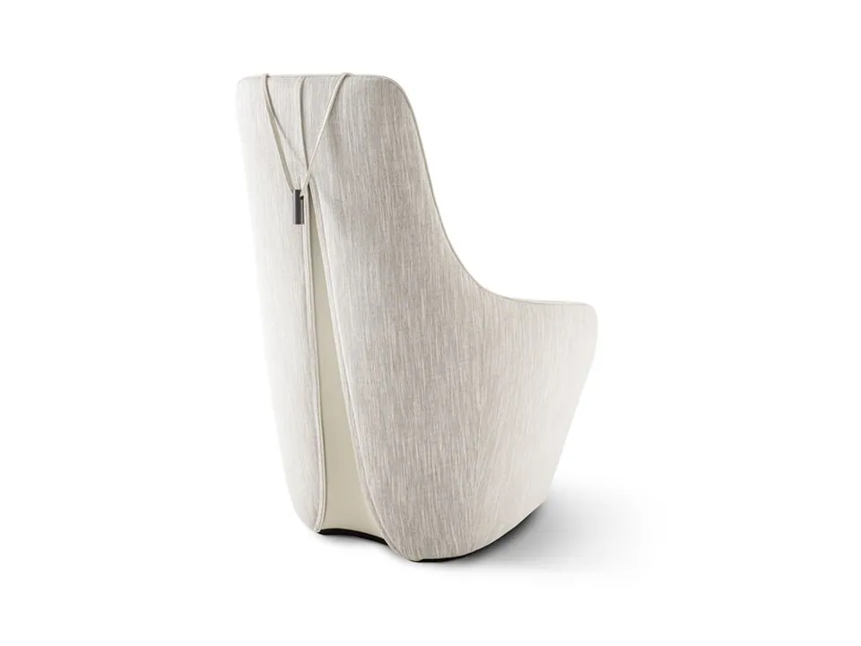 Giorgetti Tie fabric chair with removable cover, photographed for the catalogue