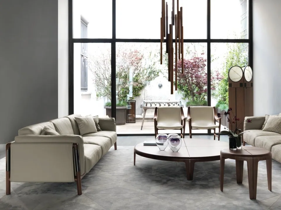 Giorgetti Urban 2 seater fabric sofa, photographed for the catalogue